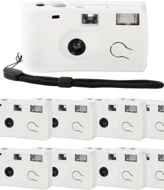8 Pack of Disposable Cameras for Wedding Bulk Single Use Flash 35mm 17 Film 200 ISO Film Camera for Birthday Concert Travel Anniversary Party Supplies