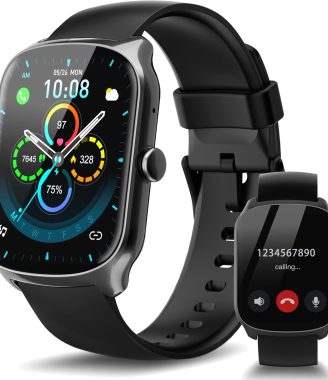 Smart Watch for Men Women, 1.95'' HD Curved Screen Smartwatch(Answer/Make Call), Fitness Tracker with 112 Sport Modes, IP68 Waterproof Fitness Watch with Heart Rate/Sleep Monitor/Pedometer/Calories