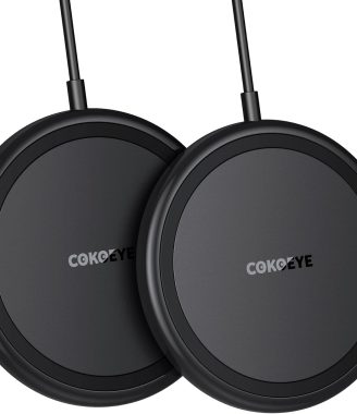 Wireless Charger, 15W Max Fast Wireless Charging Pad 2-Pack Compatible with iPhone16/16Plus/16Pro /16ProMax/iPhone15/15Pro/15Plus/14/13/12/Samsung S24 /S24Ultra/S23Ultra/S22/S21,AirPods Pro 2